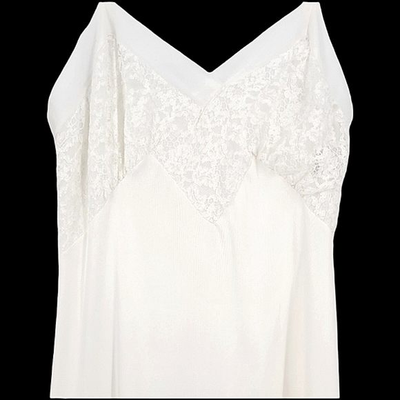 VINTAGE 1960s JOAN BROWNE Montgomery Ward Slip Dress Snow White Ivory - Picture 4 of 16